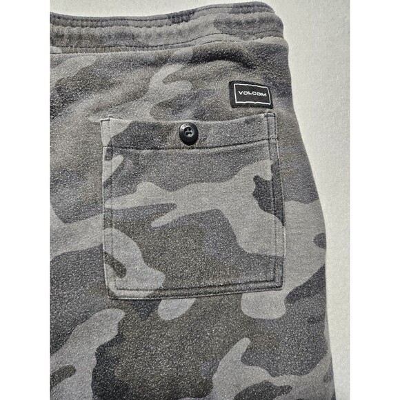 Volcom Mens Frickin Slim Jogger Pants SM Black/Grey Camo  Pockets Athletic - Picture 6 of 8